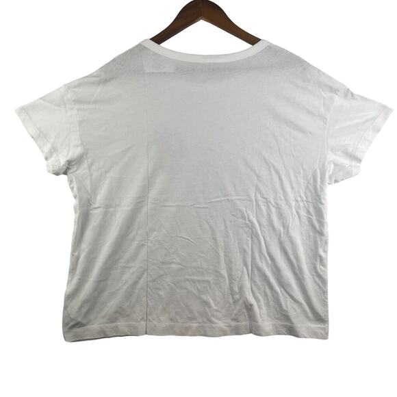 Make It Merry Old Navy Graphic T-Shirt White Short Sleeve Crew Neck Sz XL Petite - Picture 2 of 10